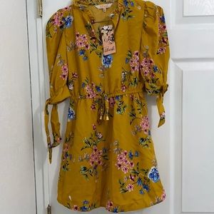 NWT Blush Orange Dress Girl. Elastic waistband